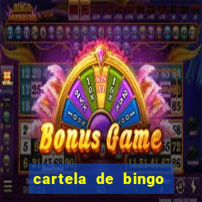 cartela de bingo pra imprimir