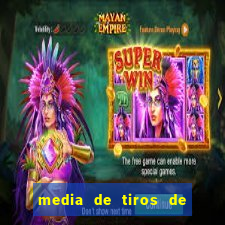 media de tiros de meta por jogo