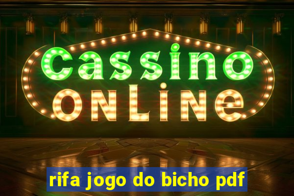 rifa jogo do bicho pdf